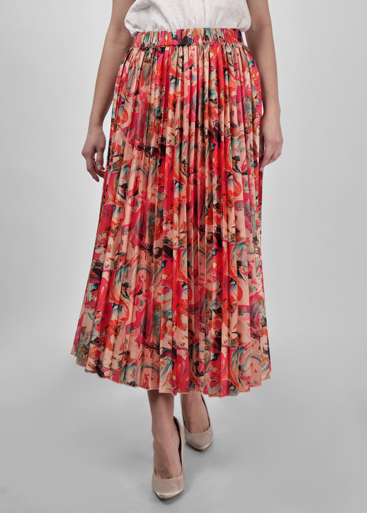DRIRO Spring Floral Printed Skirt