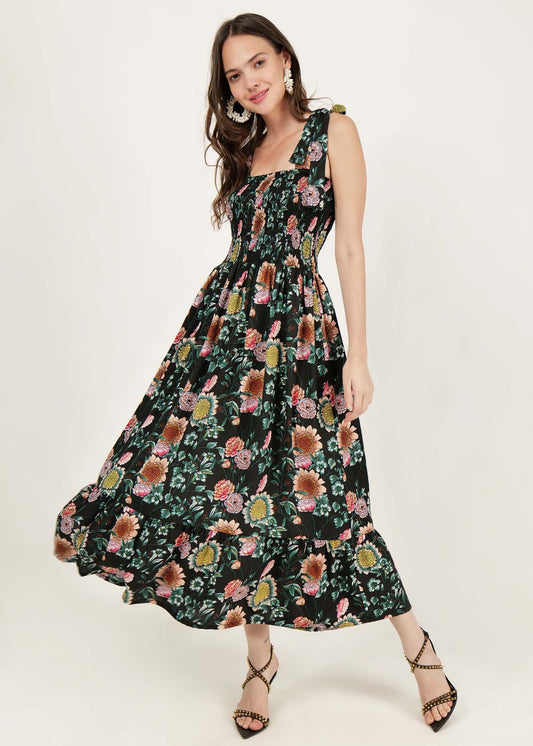 STRAPPY SMOCKED DRESS