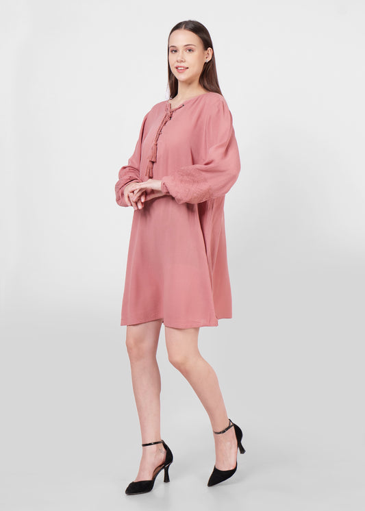 Women Tie-Up Fit & Flare Dress