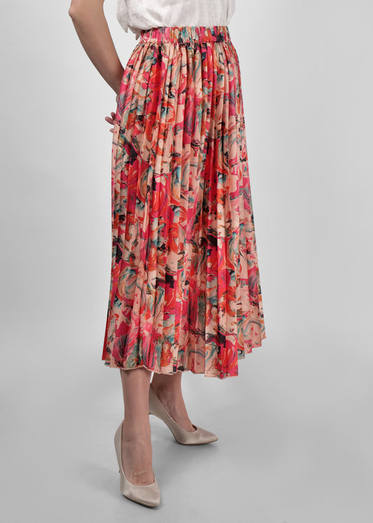 DRIRO Spring Floral Printed Skirt