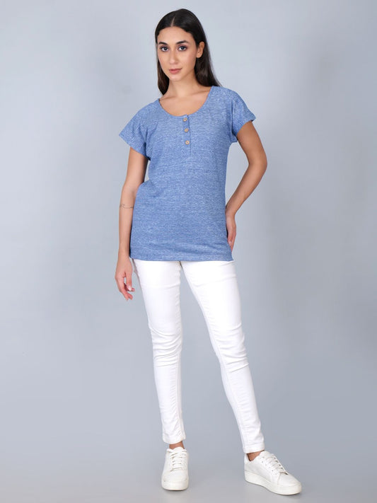 Navy melange stone embelli