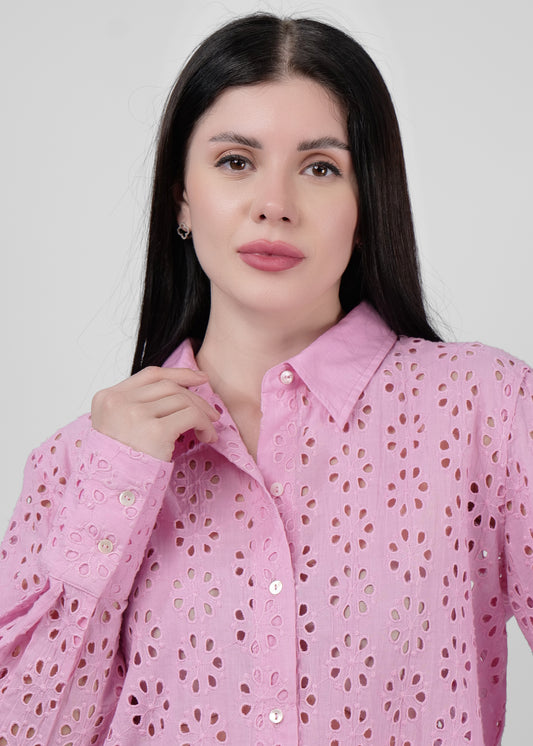 Women Regular Fit Embroidered Shirt