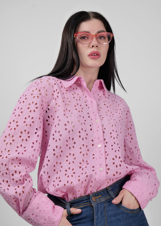 Women Regular Fit Embroidered Shirt
