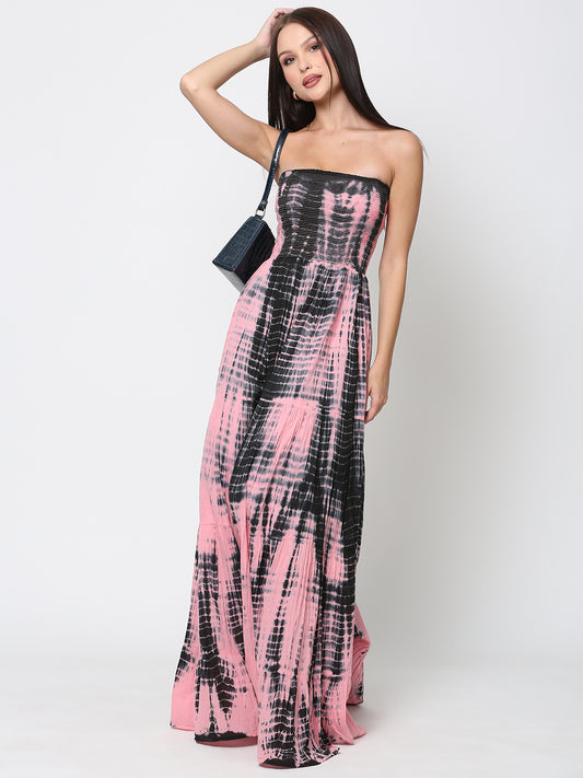 Women's Pink tye and dye dress