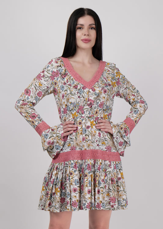 Driro Spring ready with pretty floral fit and flare dress