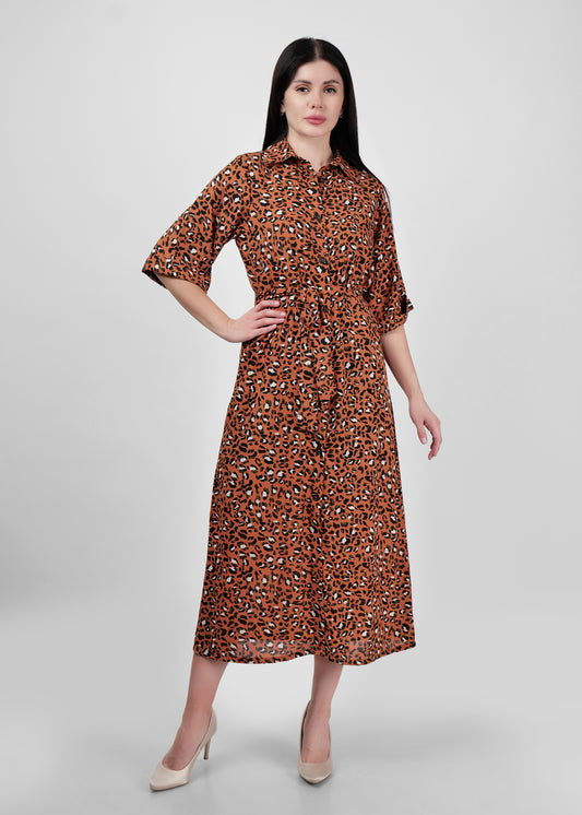 Collar button down shirt dress . A perfect day dress with tie belt feature and soft fabric