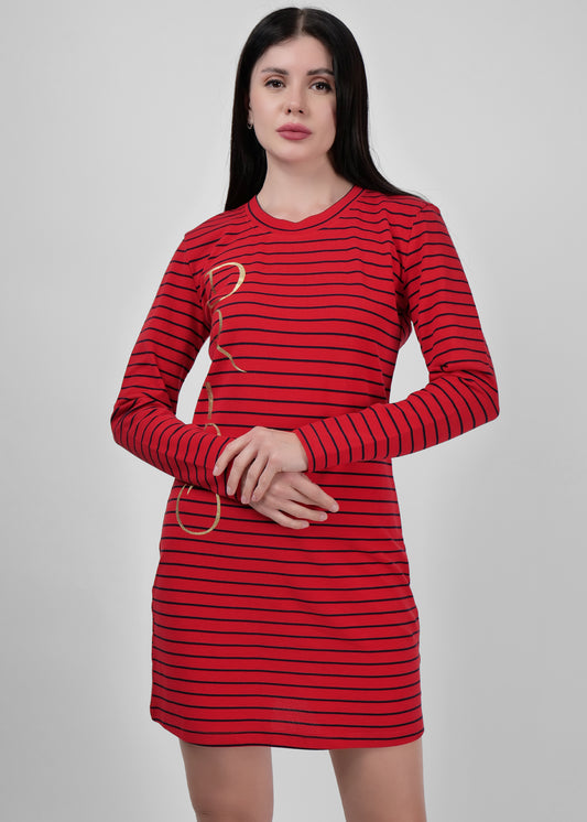 DRIRO Striped Polo Dress