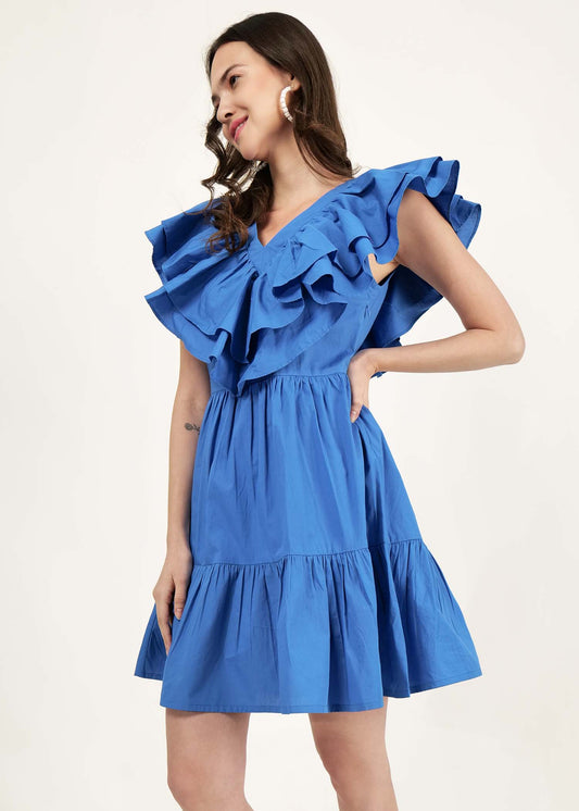 ruffle neck dress for women & Girls