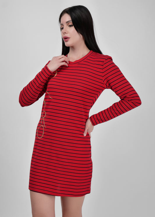 DRIRO Striped Polo Dress
