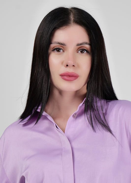 Women Relaxed Fit Shirt with Spread Collar