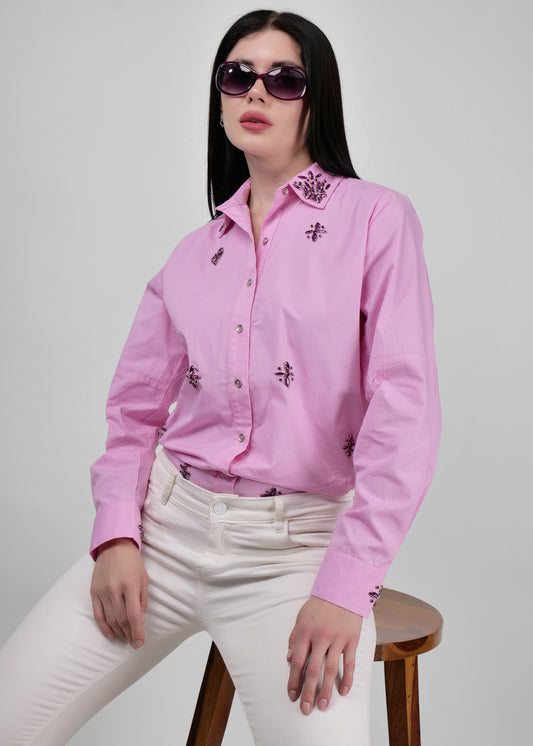 Women Embellished Regular Fit Shirt